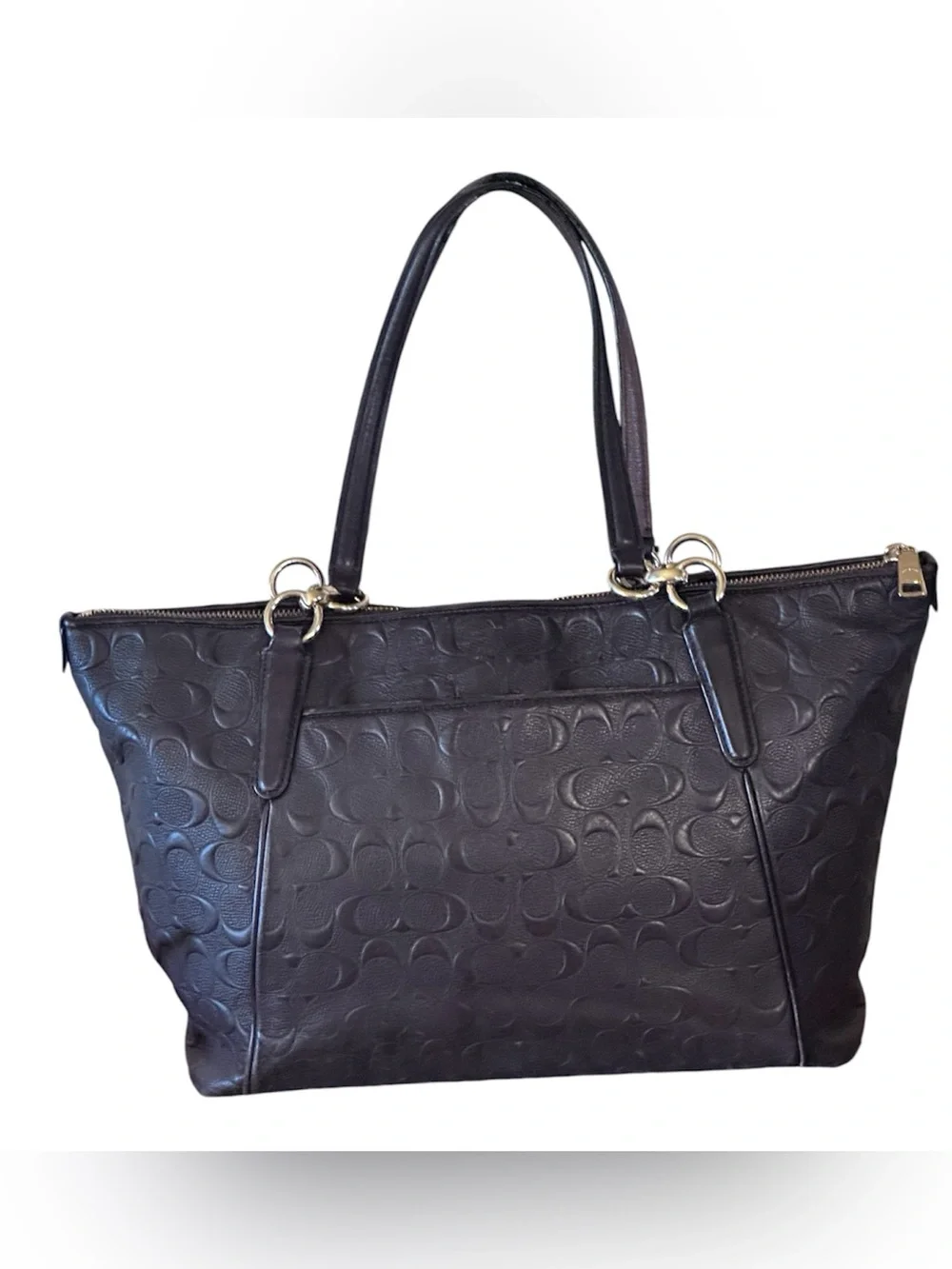 Coach Ava Tote in Signature Debossed Leather.